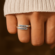 Macro incisione anello Sempre insieme cuore